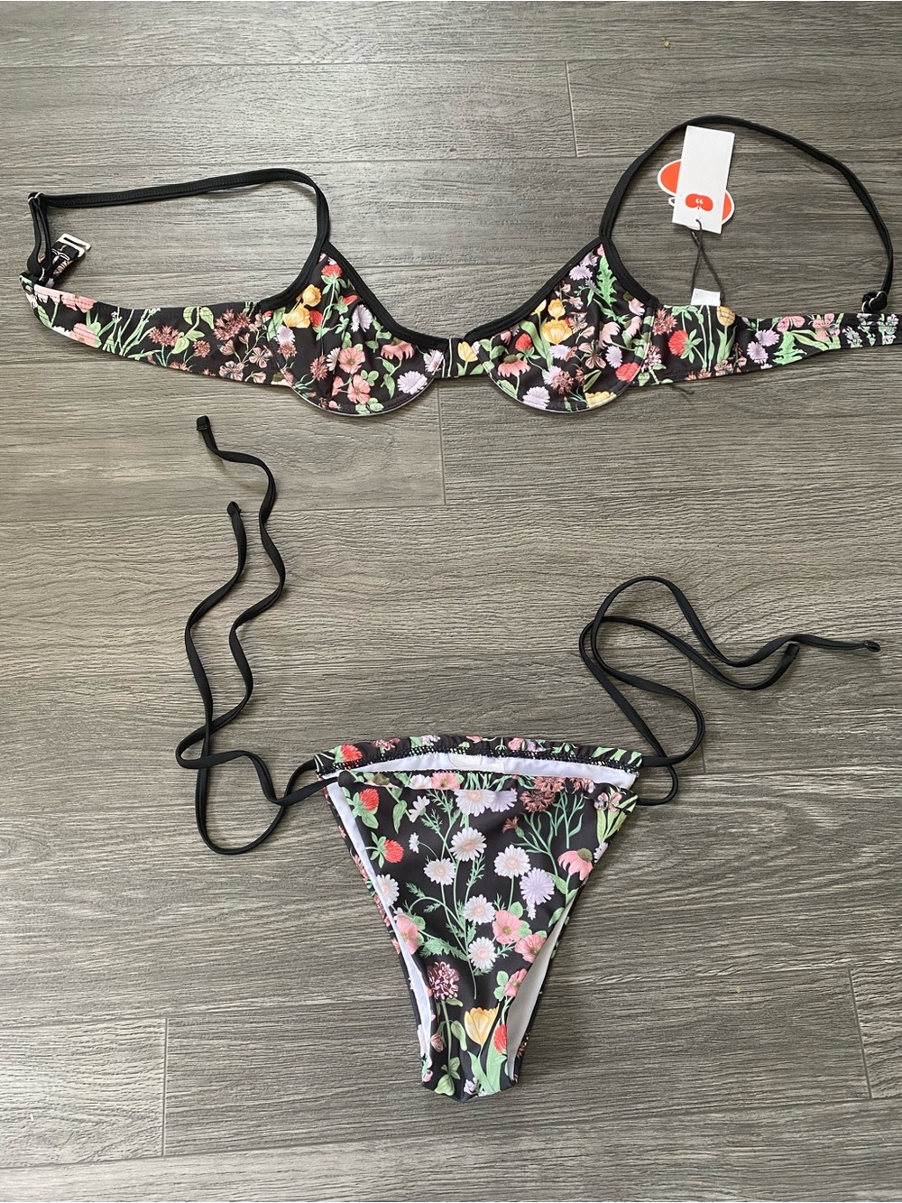 Cider floral underwire bikini set